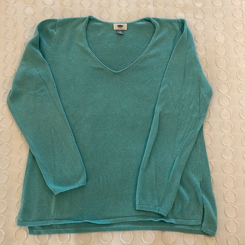 Old Navy Seafoam cotton/polyester knit sweater